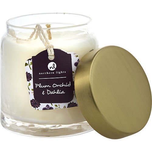 Plum Orchid & Dahlia By Northern Lights – Unisex - aroma fragrance scented luxury candle decor buy shop online Haitian American delivery USA Canada free shipping over 60 USD 53212442335