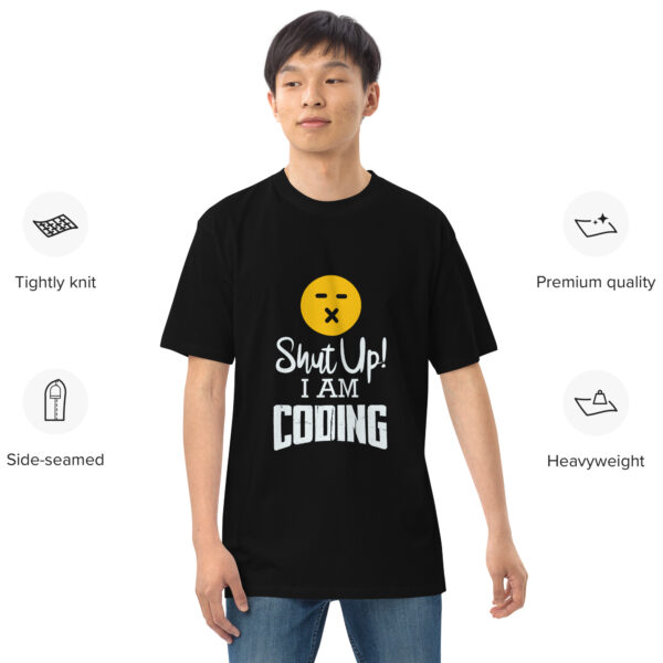 I am Coding – Men’s premium heavyweight tee -  54355125448452