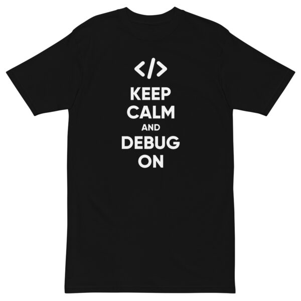 Debug On – Men’s premium heavyweight tee -  54355125448612