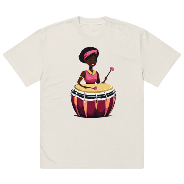 African Drummer – Oversized faded t-shirt -  54355125447021