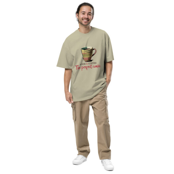 Code and Coffee – Oversized faded t-shirt -  54355125449213