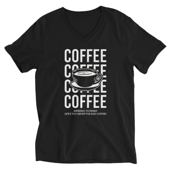 Espresso Yourself – Unisex Short Sleeve V-Neck T-Shirt -  54355125448942