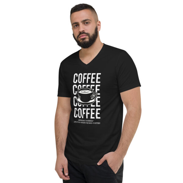 Espresso Yourself – Unisex Short Sleeve V-Neck T-Shirt -  54355125448942