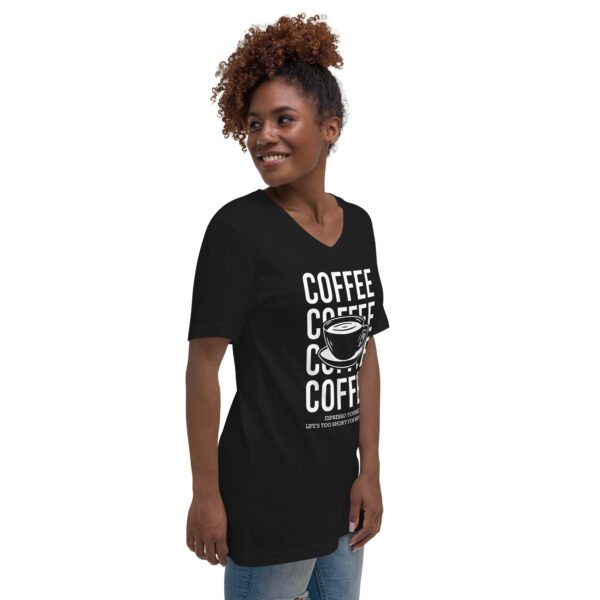 Espresso Yourself – Unisex Short Sleeve V-Neck T-Shirt -  54355125448942