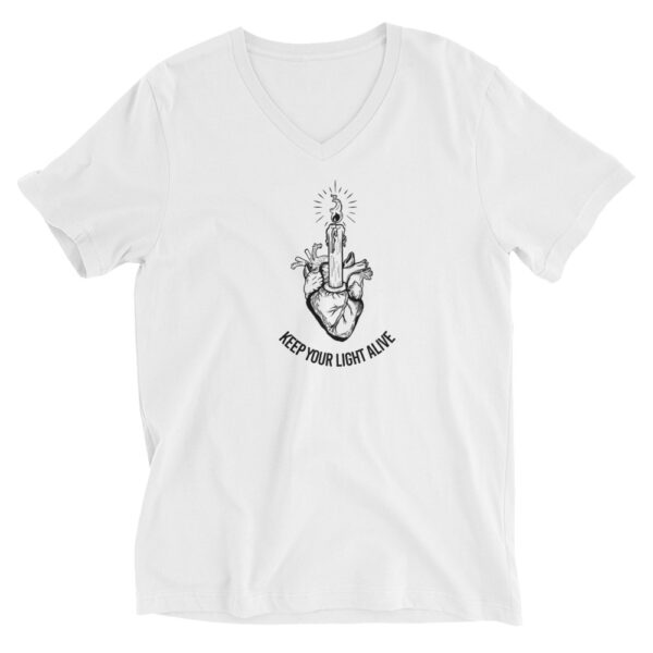 Light – Unisex Short Sleeve V-Neck T-Shirt -  54355125449598