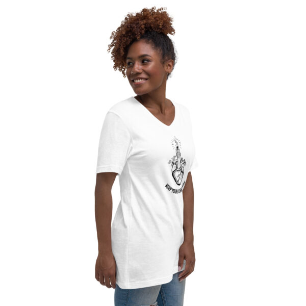 Light – Unisex Short Sleeve V-Neck T-Shirt -  54355125449598