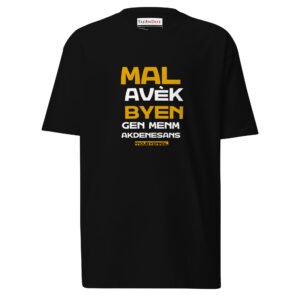 Nou Byen Mal - Men’s premium heavyweight tee