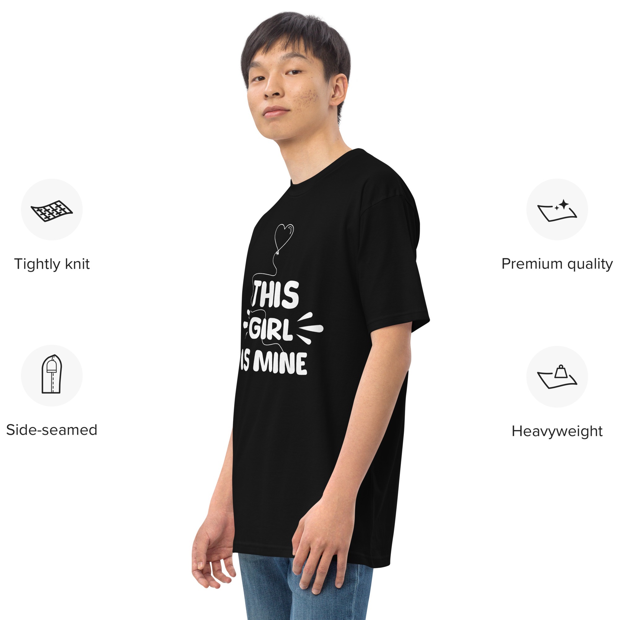 Girl Is Mine – Men’s premium heavyweight tee -  54355125460344