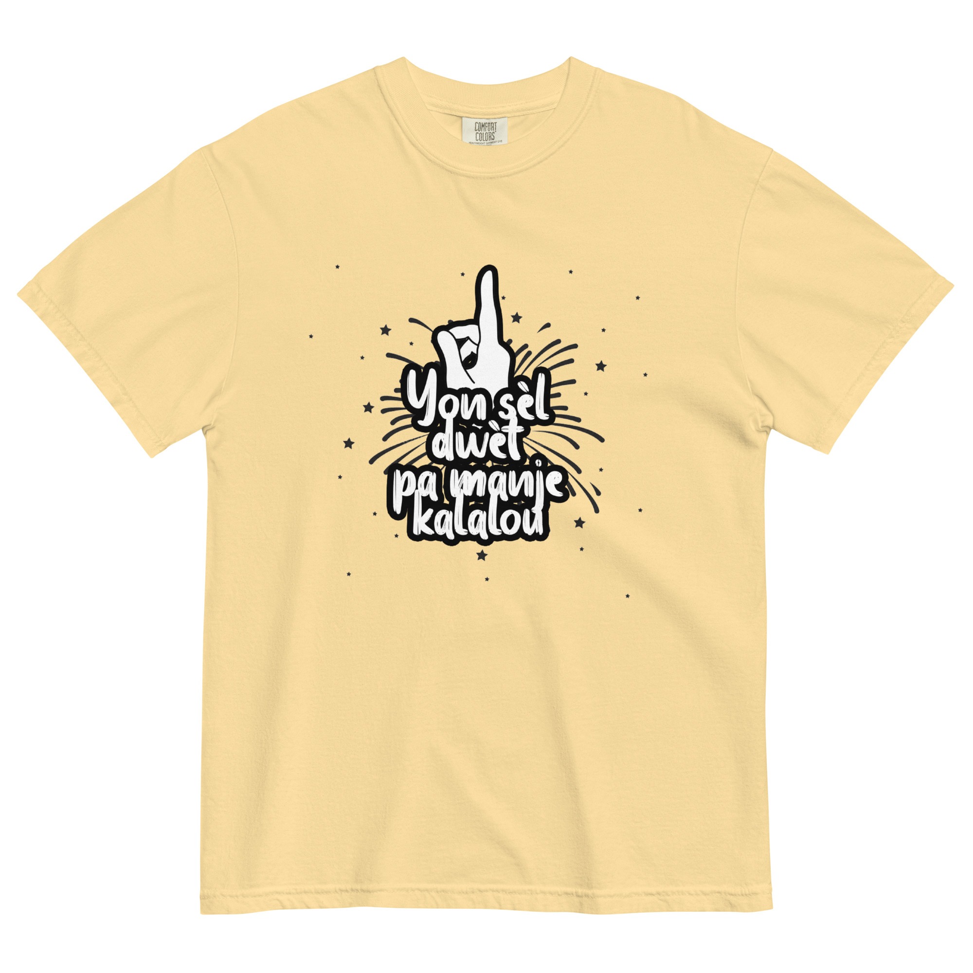 Pwovèb Ayisyen (Kalalou) – Unisex garment-dyed heavyweight t-shirt -  54355125460063
