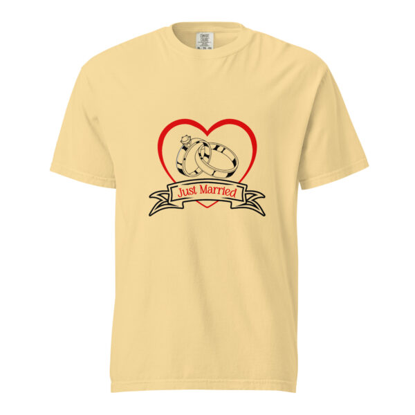 Just married – Unisex garment-dyed heavyweight t-shirt -  54355125461127