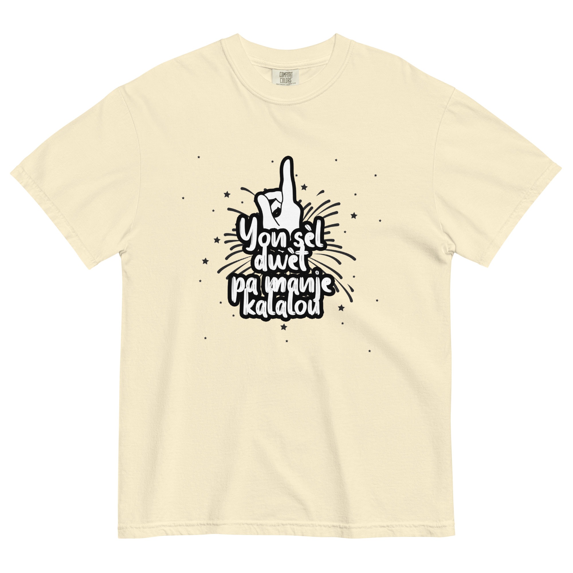 Pwovèb Ayisyen (Kalalou) – Unisex garment-dyed heavyweight t-shirt -  54355125460063