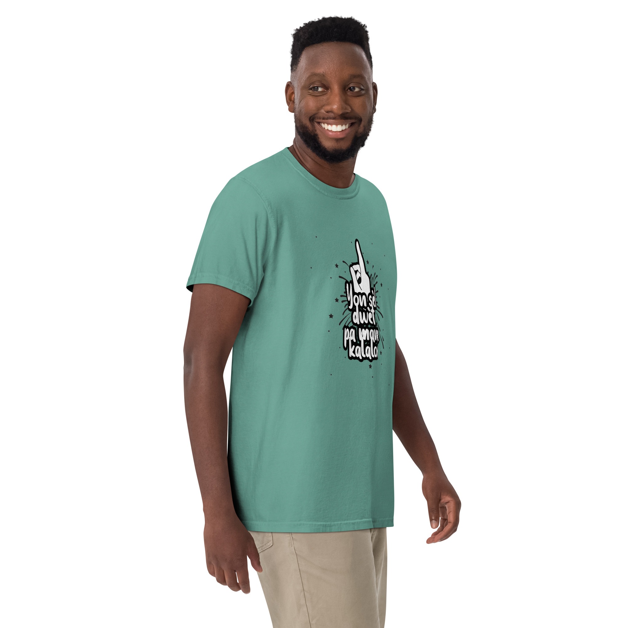 Pwovèb Ayisyen (Kalalou) – Unisex garment-dyed heavyweight t-shirt -  54355125460063