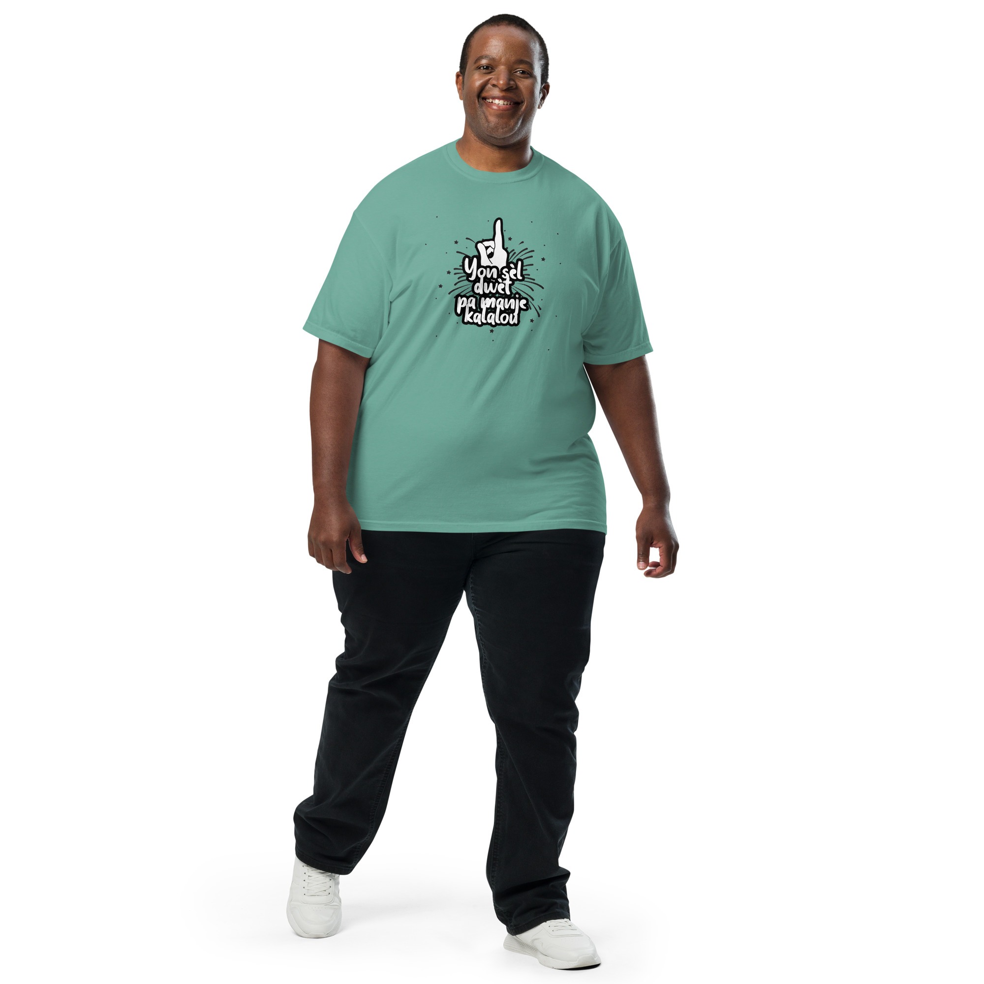 Pwovèb Ayisyen (Kalalou) – Unisex garment-dyed heavyweight t-shirt -  54355125460063