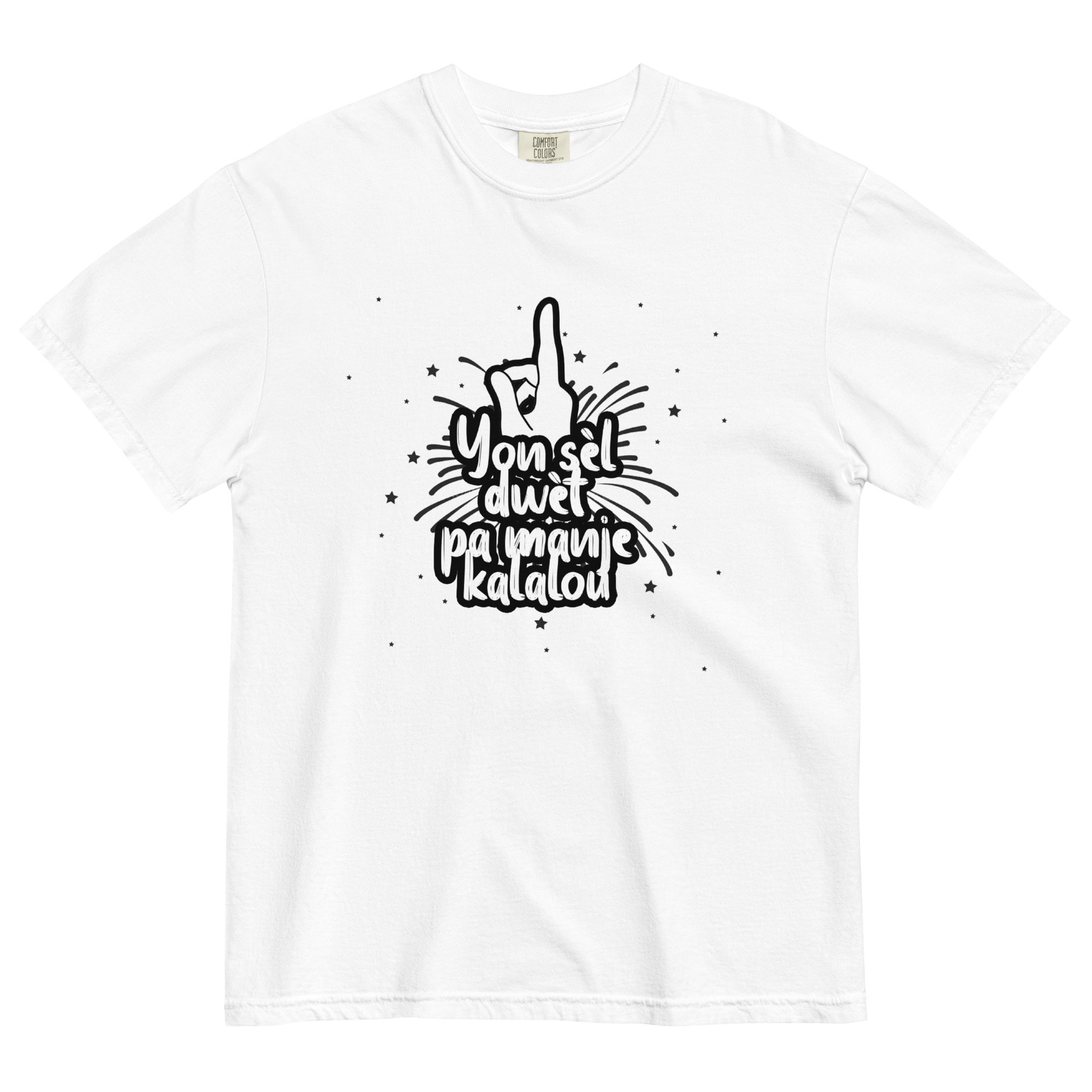 Pwovèb Ayisyen (Kalalou) – Unisex garment-dyed heavyweight t-shirt -  54355125460063
