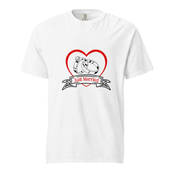 Just married – Unisex garment-dyed heavyweight t-shirt -  54355125461127