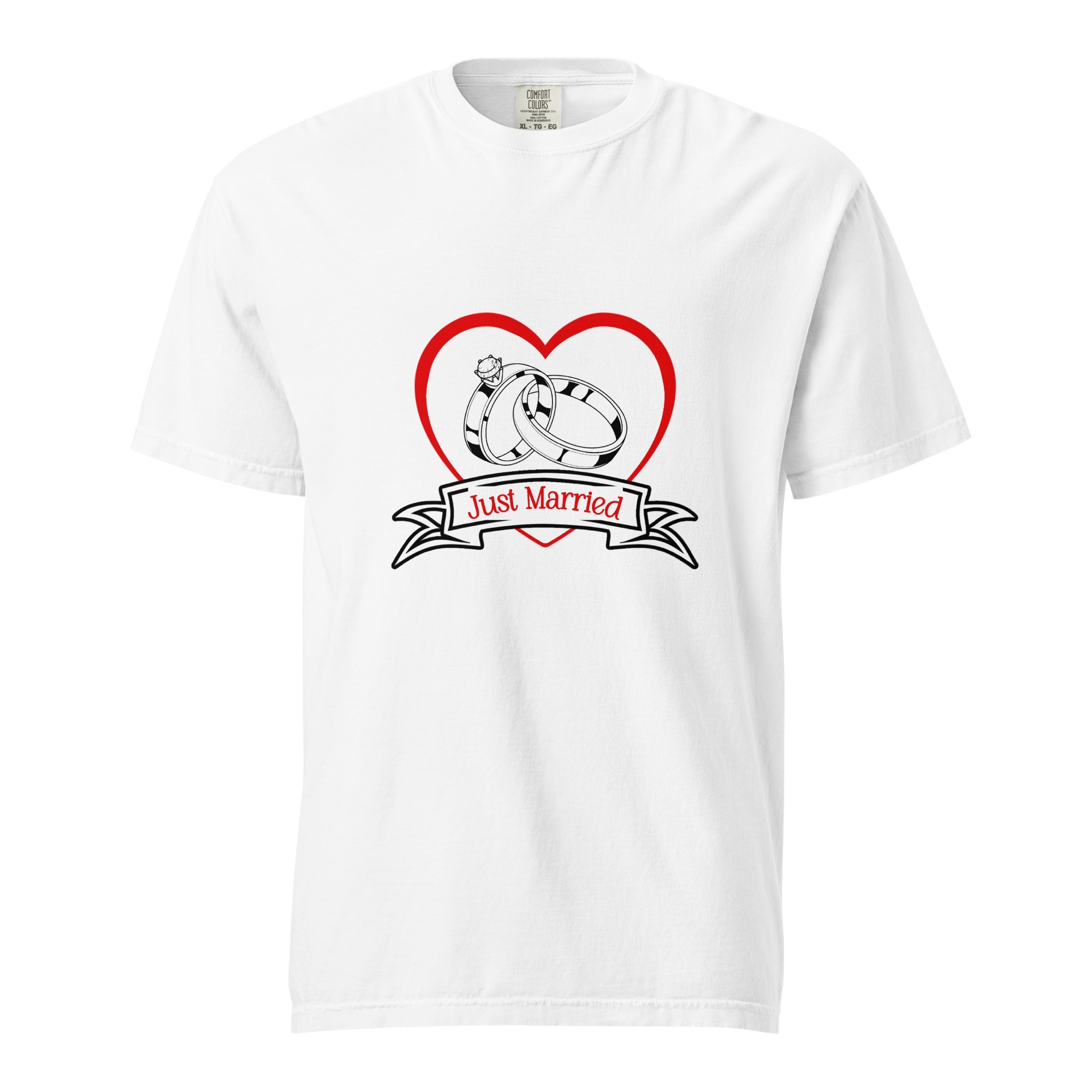 Just married – Unisex garment-dyed heavyweight t-shirt -  54355125461127