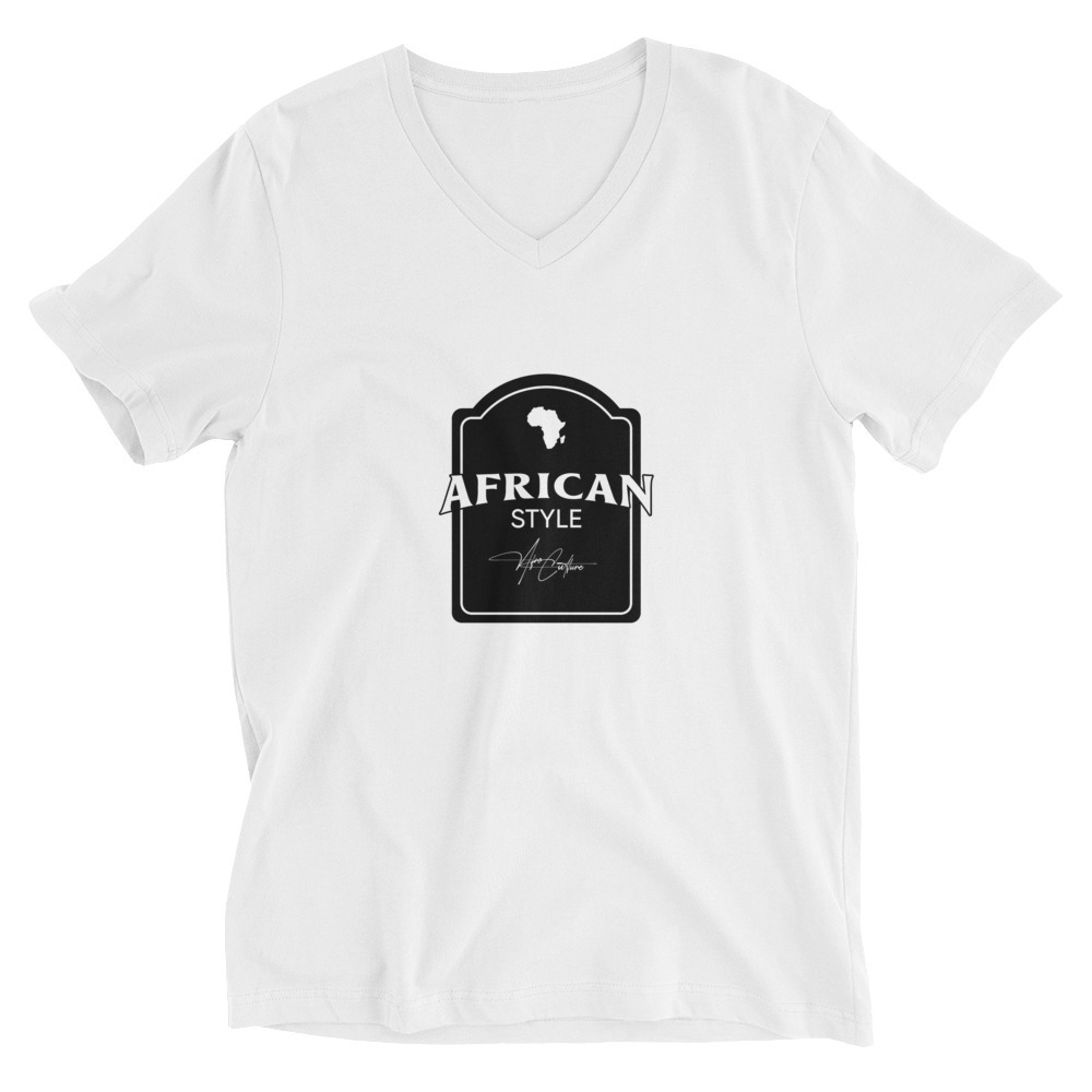 African Style – Unisex Short Sleeve V-Neck T-Shirt -  54355125460009