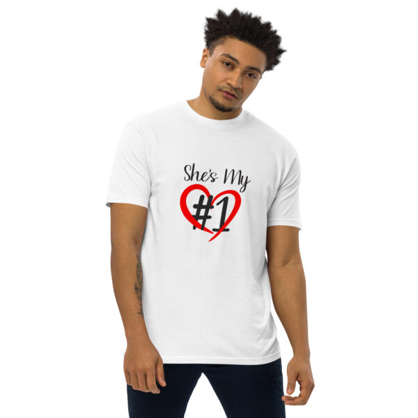 She’s My #1 – Men’s premium heavyweight tee -  54355125469190