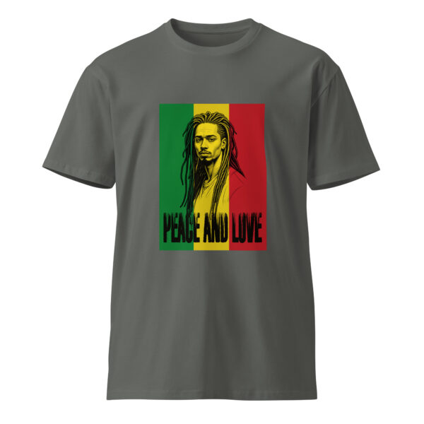 Peace and Love Rasta – Unisex premium t-shirt -  54355125470240