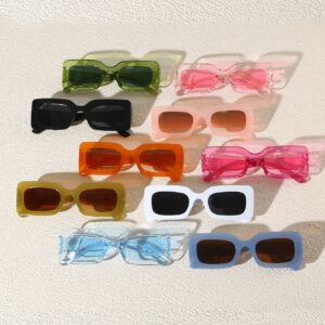 10pairs/Pack Plastic Frame Square Fashion Glasses For Beach