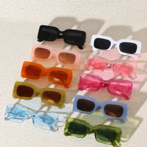 10pairs/Pack Plastic Frame Square Fashion Glasses For Beach