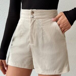 SHEIN Privé Herringbone Print Shorts