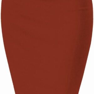 Hybrid & Company Women's Premium Nylon Pencil Skirt High Waist Stretch Below Knee Suit Skirt