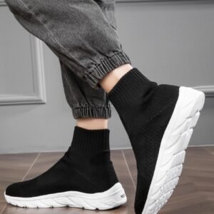 Men Minimalist Slip On Sock Sneakers, Sporty Outdoor Sneakers