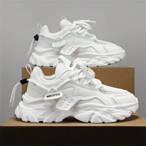 GNVA Men's Winter Trendy Casual Sports Chunky Sneakers, Slip-Resistant, Wear-Resistant, Height-Increasing, Fashionable