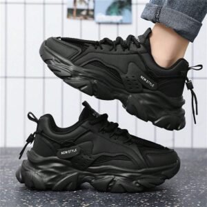 GNVA Men's Winter Trendy Casual Sports Chunky Sneakers, Slip-Resistant, Wear-Resistant, Height-Increasing, Fashionable