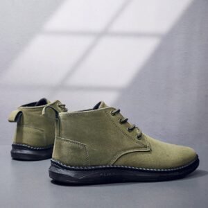 Men's British Style Casual Shoes, Fashionable Shoes, Faux Suede Boots