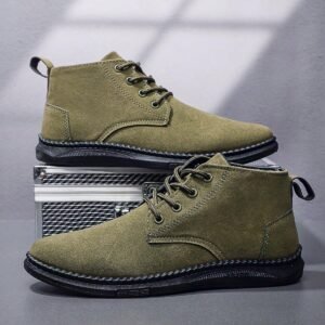 Men's British Style Casual Shoes, Fashionable Shoes, Faux Suede Boots