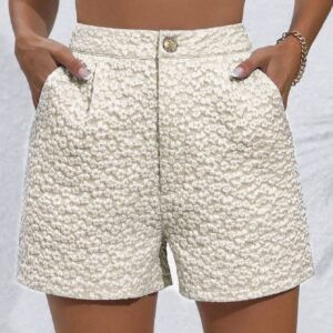 LUNE Women Simple Daily Random Cut Printed Shorts