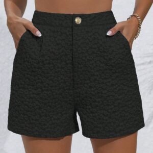 LUNE Women Simple Daily Random Cut Printed Shorts