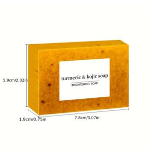 100g Rejuvenating Turmeric & Kojic Acid Soap Bar - Natural Cleansing Skincare for Face & Body, Fades Hyper-Pigmentation, Evens Skin Tone, Anti-Acne, Moisturizing & Nourishing