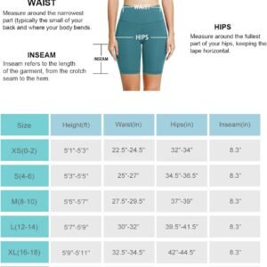 BALEAF Women's 8"/ 5"/ 3" Biker Shorts High Waist Yoga Workout Gym Running Volleyball Spandex Shorts with Pockets