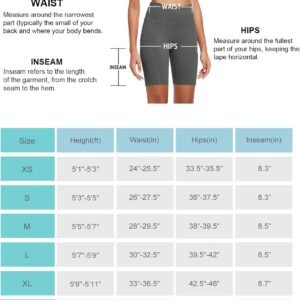 BALEAF Women's 8"/ 5"/ 3" Biker Shorts High Waist Yoga Workout Gym Running Volleyball Spandex Shorts with Pockets