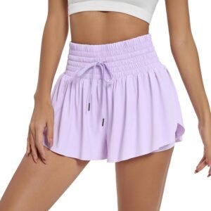 Blaosn Flowy Athletic Shorts for Women High Waisted Gym Yoga Workout Running SweatShorts Skirt Skort Cute Clothes Summer