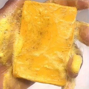 100g Rejuvenating Turmeric & Kojic Acid Soap Bar - Natural Cleansing Skincare for Face & Body, Fades Hyper-Pigmentation, Evens Skin Tone, Anti-Acne, Moisturizing & Nourishing