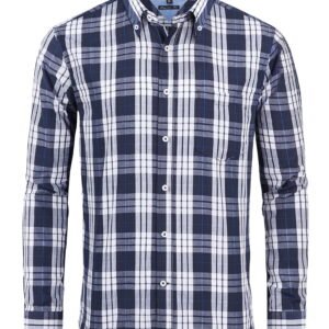 Alimens & Gentle Men's Plaid Button Down Shirts Cotton Long Sleeve Shirts Gingham Shirt