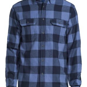 George Men's and Big Men's Flannel Shirt with Long Sleeves, Sizes XS-3XLT