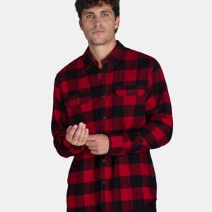 George Men's and Big Men's Flannel Shirt with Long Sleeves, Sizes XS-3XLT