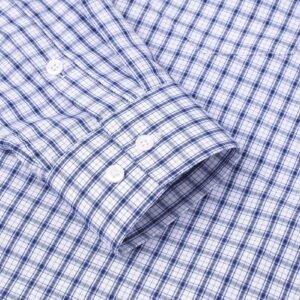 Alimens & Gentle Men's Plaid Button Down Shirts Cotton Long Sleeve Shirts Gingham Shirt