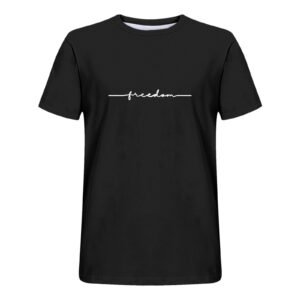 Afuyipoi Mens Drop Shoulder T-shirts Short Sleeve, Letter Print Casual Loose Fit Round Neck Tops Black Size 2XL