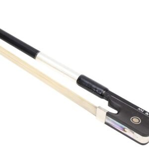 MI&VI AB-720 Classic Carbon Fiber Viola Bow Full Size 4/4 with Bow Case Included | Silver Mount | Well Balanced | Mongolian Horse Hair | Perfect Weight - MIVI Music