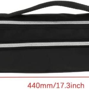 Jiayouy Lightweight 17 Hole Flute Case Cover Bag Carry Bag with Adjustable Shoulder Strap & Plush Lining Black 17.3&quote;x 3.5&quote;x 2.17&quote;