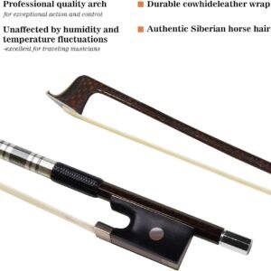 Carbon Fiber Violin Bow 4/4 Master Violin bow Natural Horse Hair for Porfessional Player pretty bow with a beautiful gift box