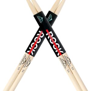 EASTROCK 5A Drum Sticks Maple Wood Drumsticks Blue Green Nylon Drumstick for Kids Adults Beginner Drum Accessories 6 Pair Nylon+Wood