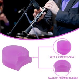 Clarinet Thumb Rest Cushion,12 Pcs Rubber Clarinet & Oboe Thumb Protector for Woodwind Instrument6 Colors