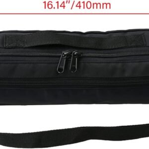 Mxfans Adjustable Shoulder Strap Flute Case Carrying Bag for 16 Holes C Foot Flute 16.14 Inch Length 4.13 Inch Width 2.56 Inch High